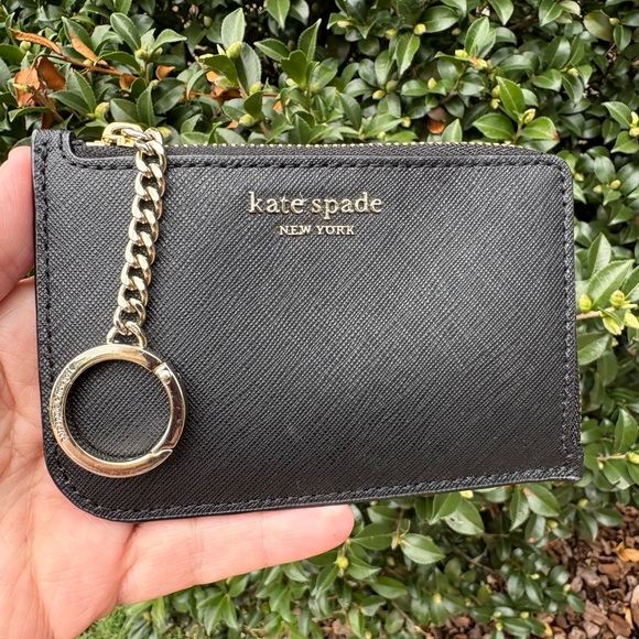Kate spade Black Leather Key Pouch EUC - Picture 1 of 11